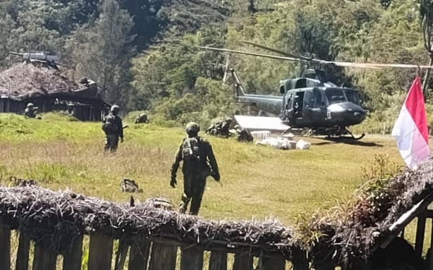 Indonesian military forces in Intan Jaya regency in Central Papua, 16 August, 2026