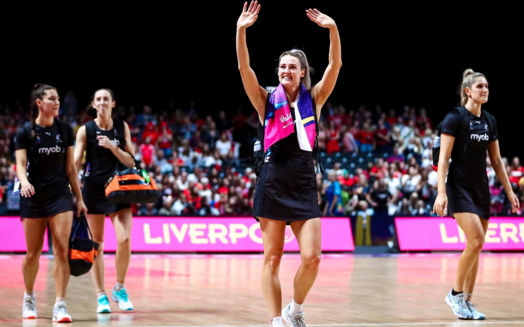 20/07/2019 - Netball - Vitality Netball World Cup 2019 - England v New Zealand - M&S Bank Arena, Liverpool, England - New Zealand's Jane Watson celebrates the win.
Copyright photo: Alex Whitehead / SWPix.com / www.photosport.nz