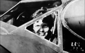 An undated photo from the 1930s shows Amelia Earhart in Essonne, France.