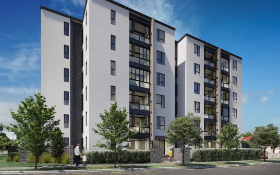 Artist's impression of new Rethinking Space development in Panmure.