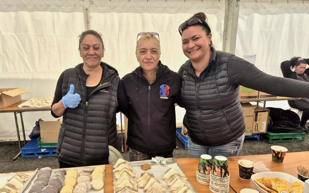 Lunchtime yarns: No matter the occasion, everyone working behind the scenes is bound by kotahitanga, at day 3 of the tangihanga for Kiingi Tuheitia.