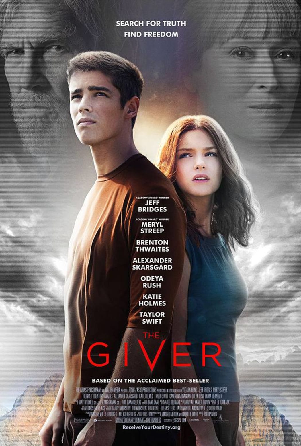 A poster of the 2014 movie The Giver