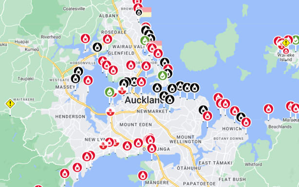 'Do not swim' and high risk warnings at most Auckland beaches | RNZ