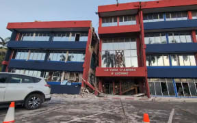 The embassy building for NZ, the US, the UK and France in Vanuatu was severely damaged in the earthquake.
