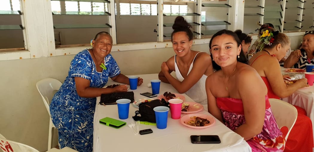 Margharet Matenga in 2019 with Pulse shooter Aliyah Dunn (middle) and Tiana Metuarau (right) - the daughter of Waimarama Taumaunu - Matenga's former Silver Ferns' team-mate.