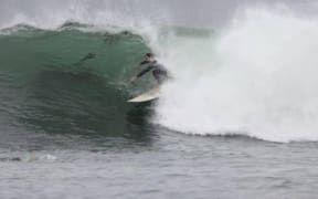 Patrick Emanuel surfing