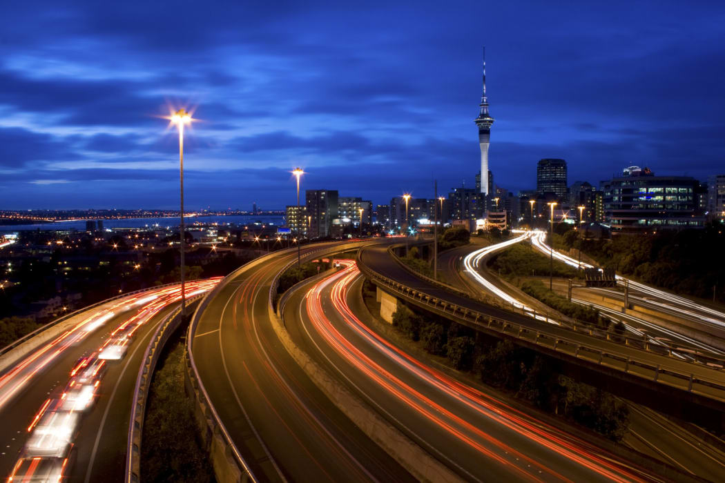 Rush hour traffic in Auckland City