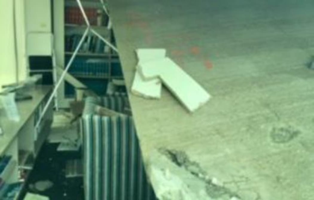 Damage to Statistics House after the 14 November 2016 quake.