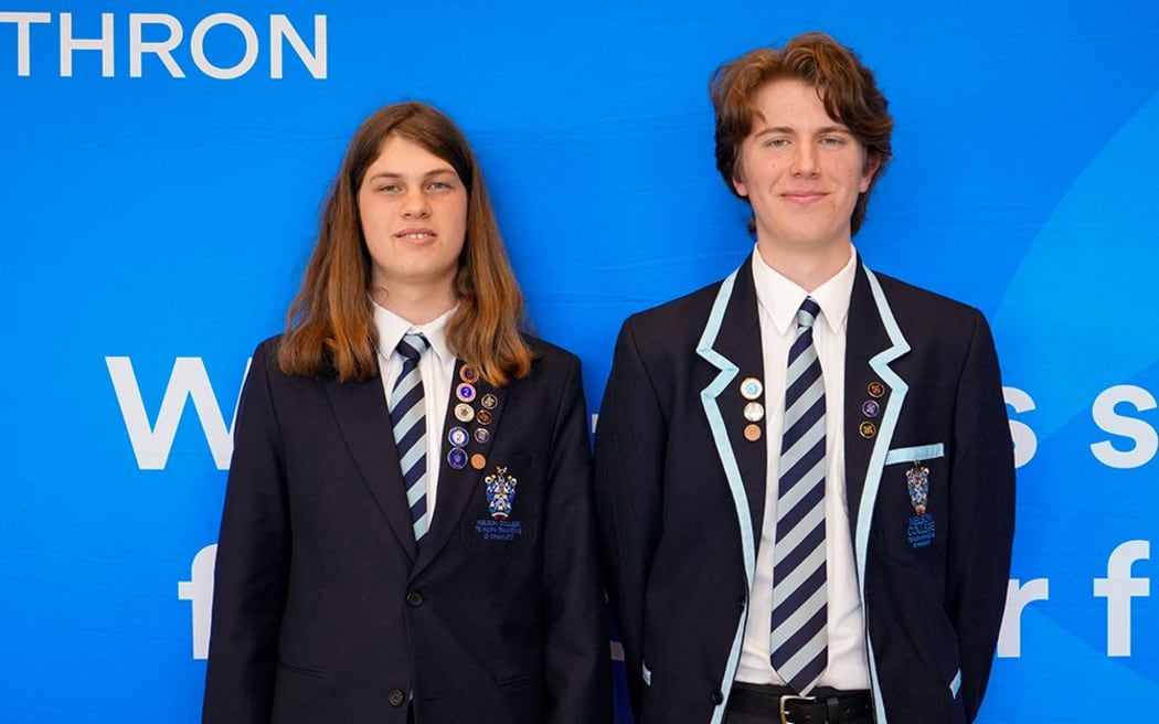 Arturo Neale and Max Harrington won the Business Innovation Award at Cawthron’s Scitec prizegiving last week for Swap One's web app