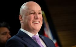 Prime Minister Christopher Luxon speaking at post-cab