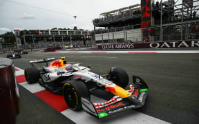 RB's New Zealander driver Liam Lawson competes during the Formula One Azerbaijan Grand Prix at the Baku City Circuit in Baku on September 21, 2025. (Photo by Ozan KOSE / AFP)