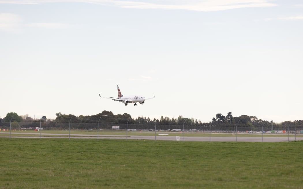 Fiji Airways flight making an emergency landing at Christchurch Airport after reported bird strike upon departure on 9 October 2025.