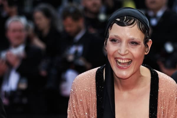 Actress Vicky Krieps arrives for the screening of the film "La Plus Precieuse des Marchandises" (The Most Precious of Cargoes) at the 77th edition of the Cannes Film Festival in Cannes, southern France, on 24 May, 2024.