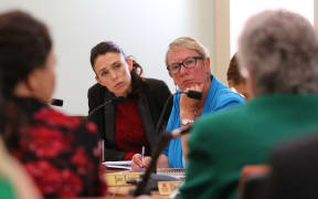 Jacinda Ardern & Ruth Dyson listen to the Abortion Supervisory Committee Report