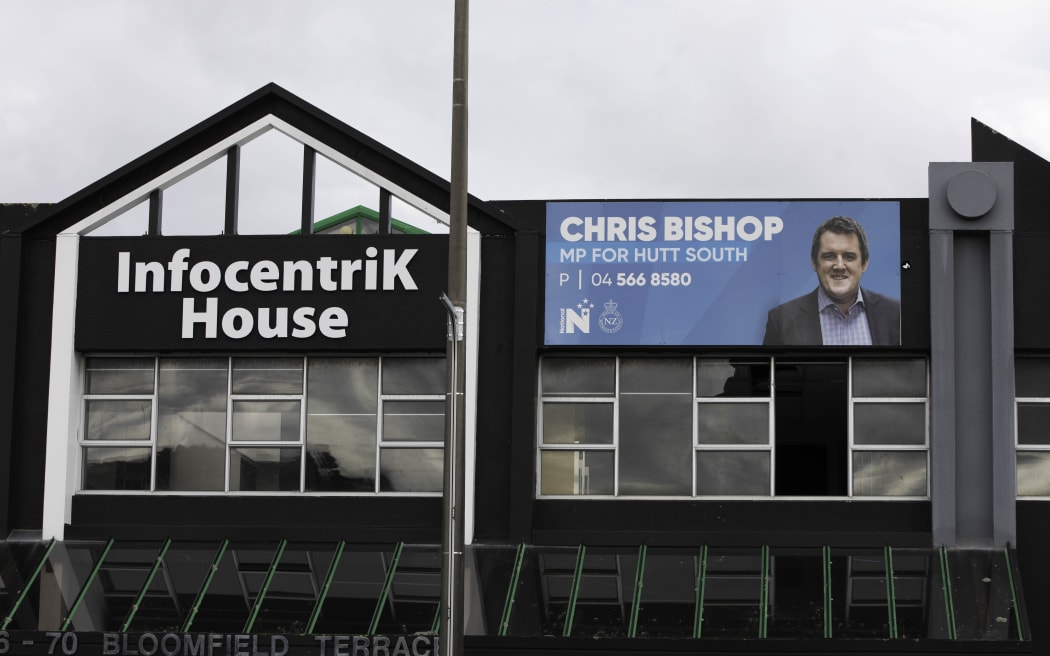 National MP for Hutt South Chris Bishop's office has had its windows blown out by the storm on 12 December, 2023.