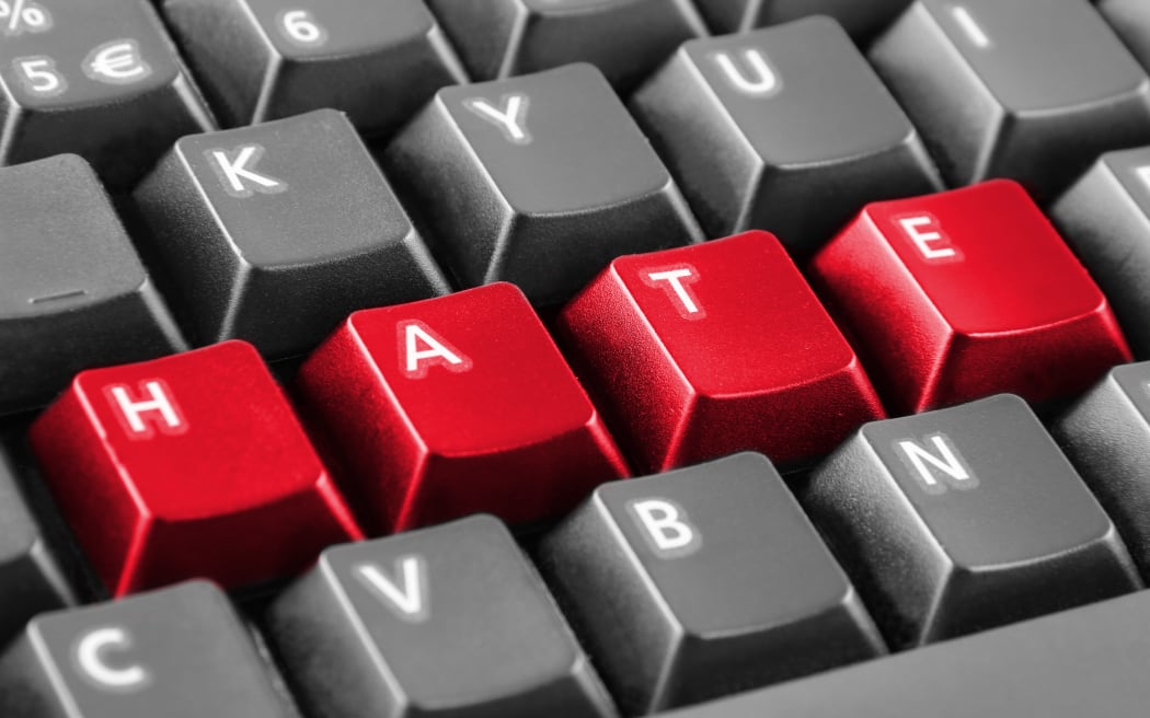 Word hate written with keyboard buttons
