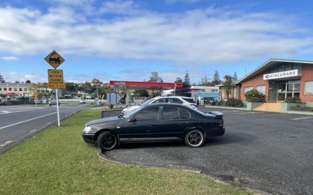 Police are seeking information about this Ford Falcon in Kawakawa on Sunday morning.