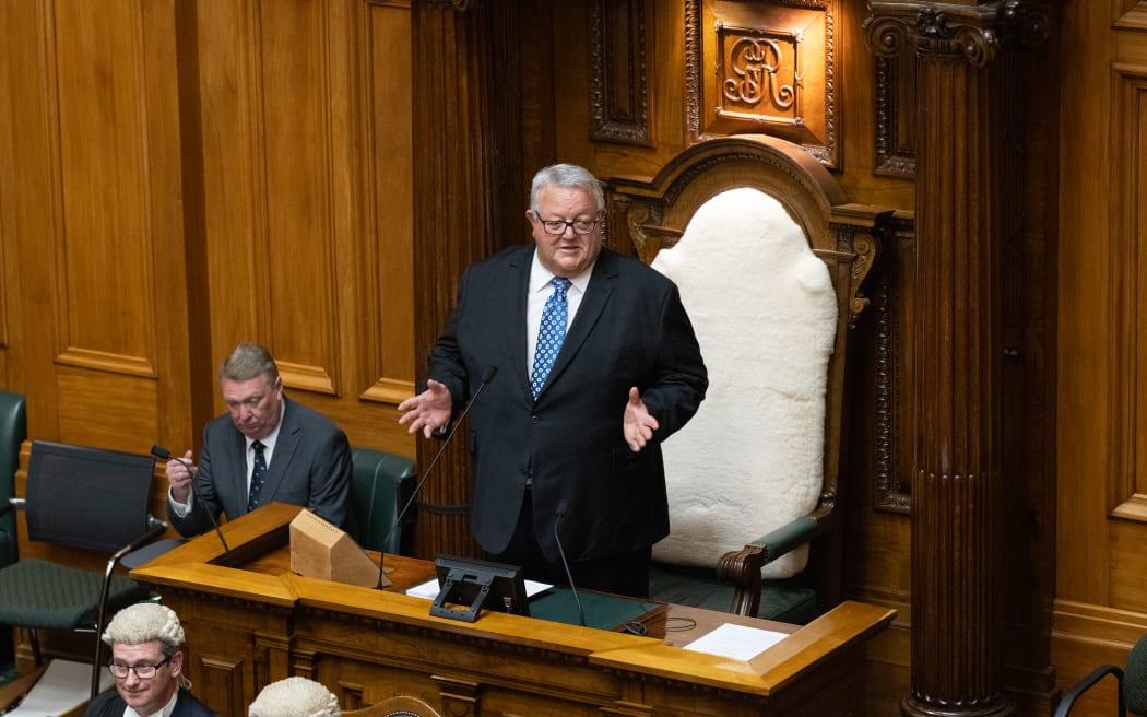 Gerry Brownlee in the Speakers chair during the Commission Opening of Parliament.