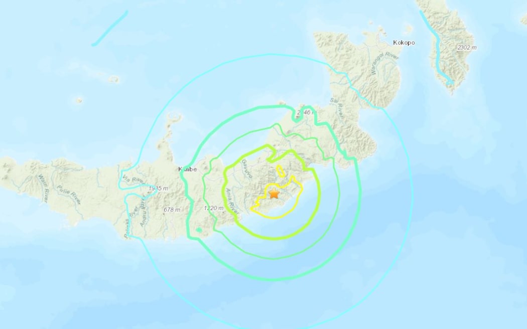 The 6.5 magnitude earthquake was 110 kilometres east-north-east of Kimbe.
