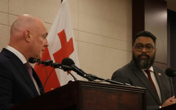 Prime Minister Christopher Luxon's bilateral with Tongan counterpart Lord Fatafehi Fakafanua in Nuku'alofa.