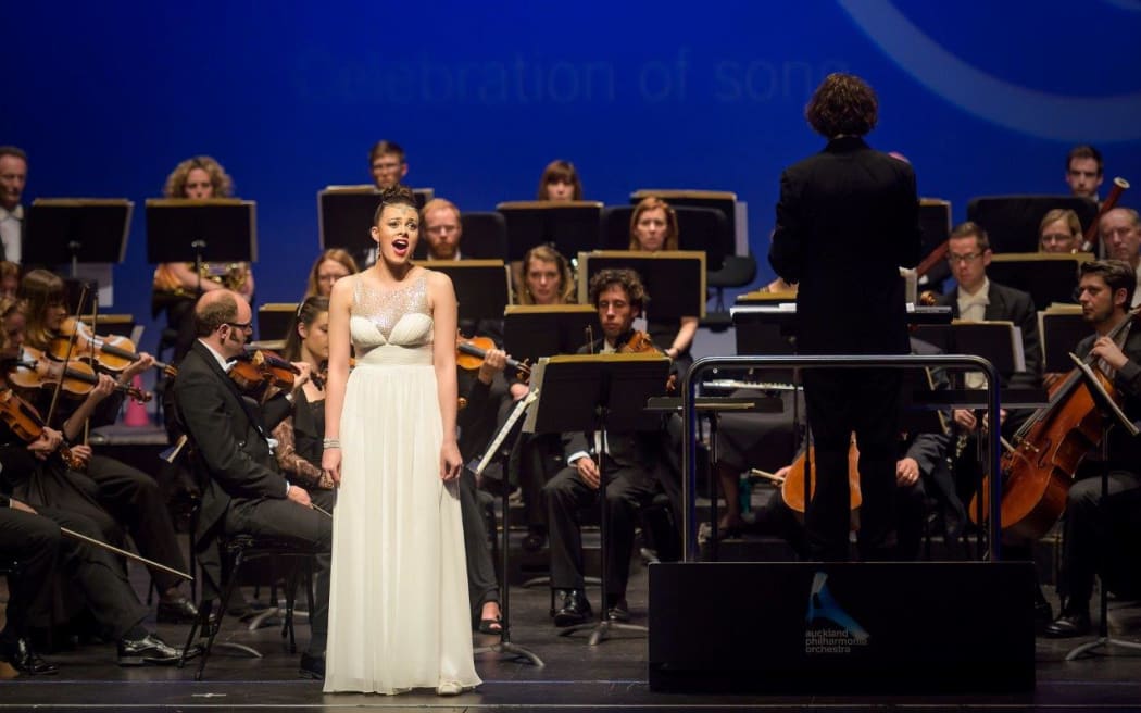 Soprano Madison Nonoa singing