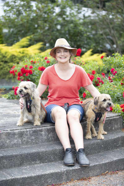 Selina McIntyre with dogs Lily and Trev