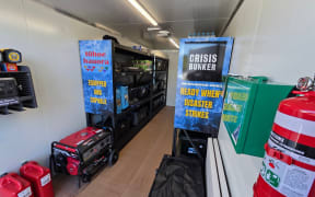 One of Crisis Bunker's emergency containers with supplies.