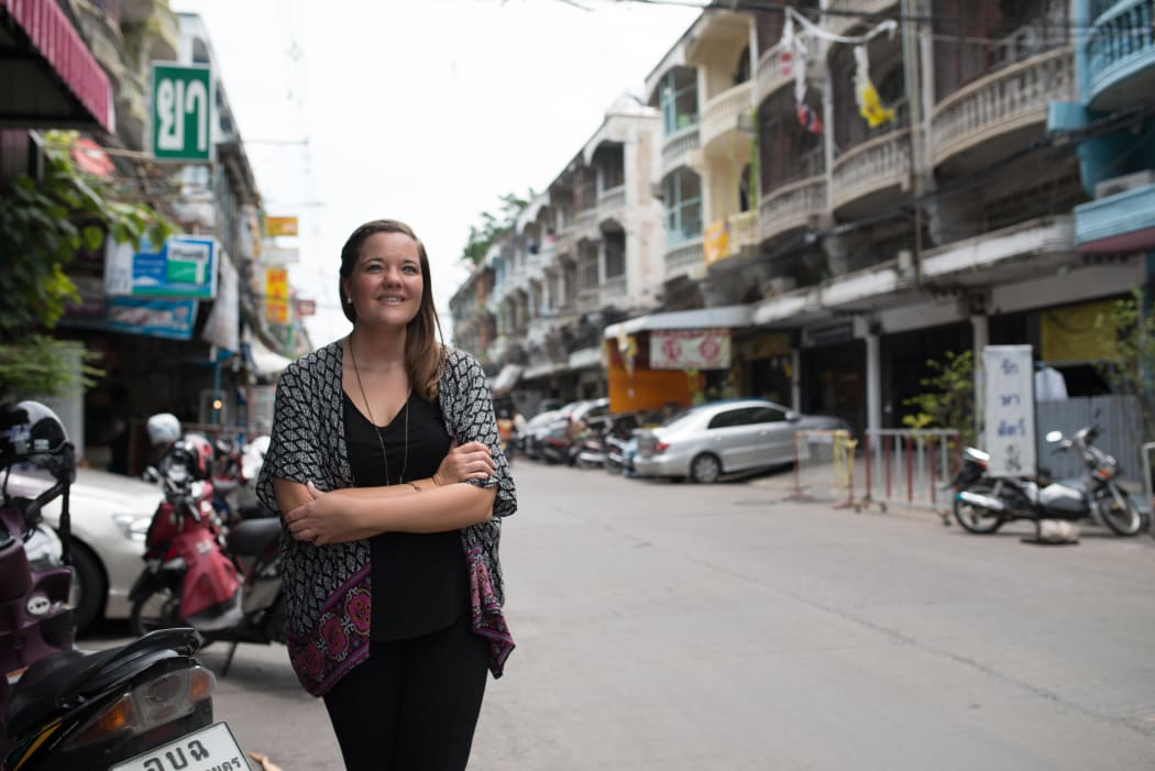 Carter Quinley on the streets of Bangkok