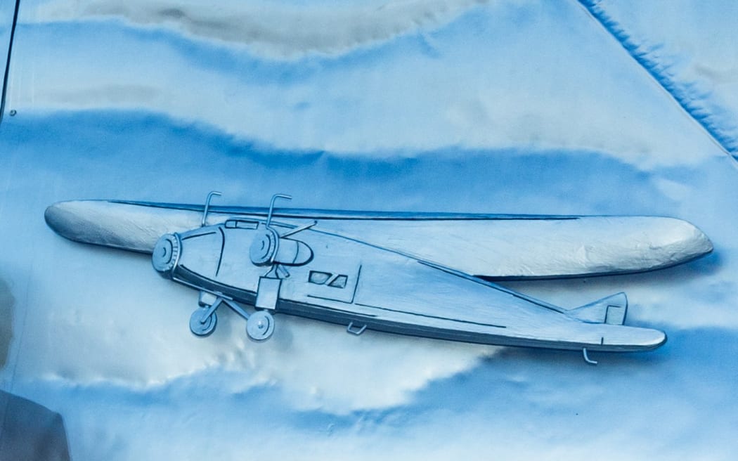 New Plymouth Airport has unveiled a replica of artist Don Driver's iconic mural of Charles Kingsford Smith's trans-Tasman flight outside its award-winning Te Hono terminal.