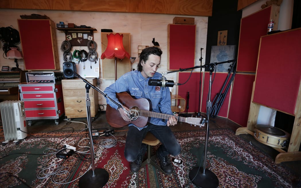 Marlon Williams playing in The Sitting Room, Lyttelton