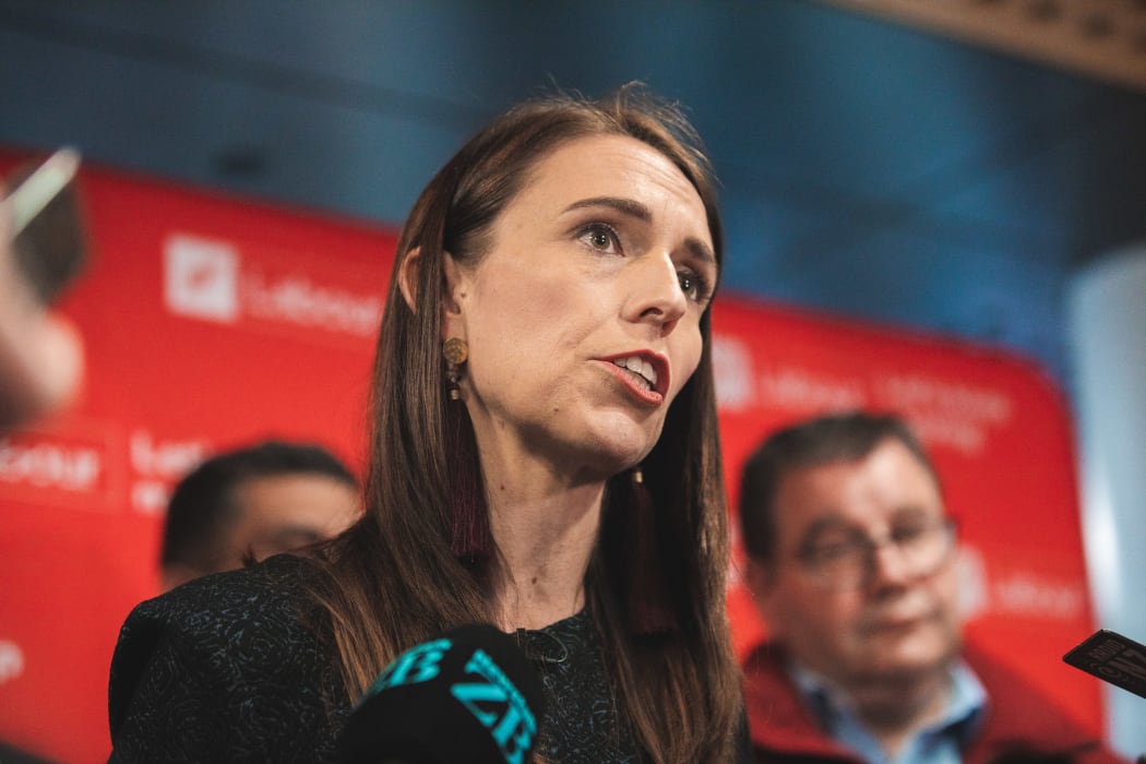 Jacinda Ardern. Labour members were in Lower Hutt today to visit Abstract Designs in Petone, do a walkabout in Queesngate Mall, and then went to a rally at in Wellington at Victoria University. 13 Oct 2020.