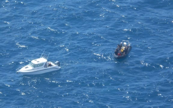 The boat which swamped off Little Barrier Island.