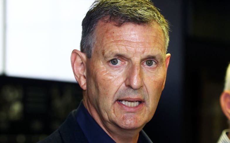 Alex Hayton is announced as interim NZRL CEO as Phil Holden (R) steps down, 25 January 2016. Copyright Photo: William Booth / www.photosport.nz