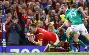 George North goes in for a try.