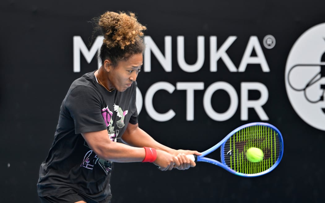 Naomi Osaka of Japan during practice before her Grand Final singles match of the 2024-25 Women’s ASB Classic WTA 250 tennis tournament at Manuka Doctor Arena, Auckland, New Zealand on Sunday 5 January 2025.
Photo: Alan Lee / Photosport