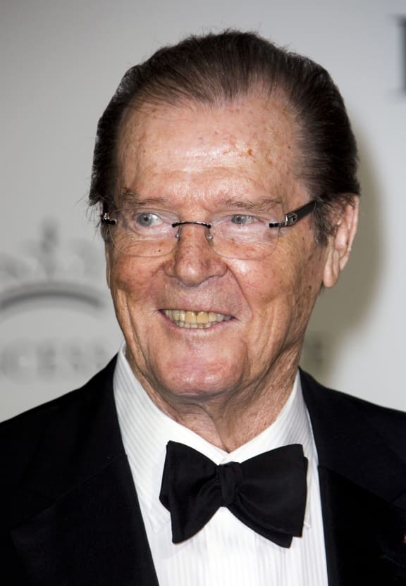 Sir Roger Moore at the 2015 Princess Grace Awards Gala.