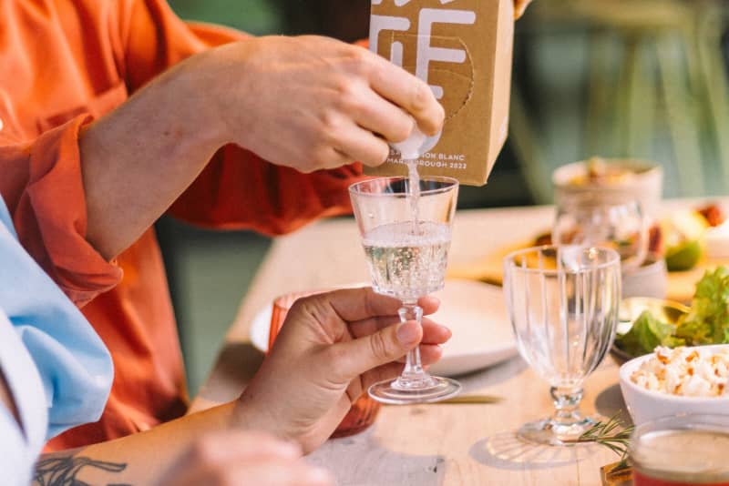 Fugitive wine in a box.