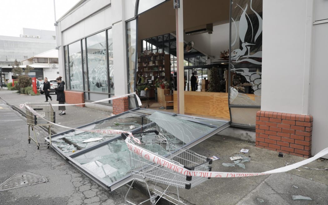 A severe thunderstorm caused damage at Hutt City New World and the Commonsense Organics next door in Lower Hutt on 12 December, 2023.