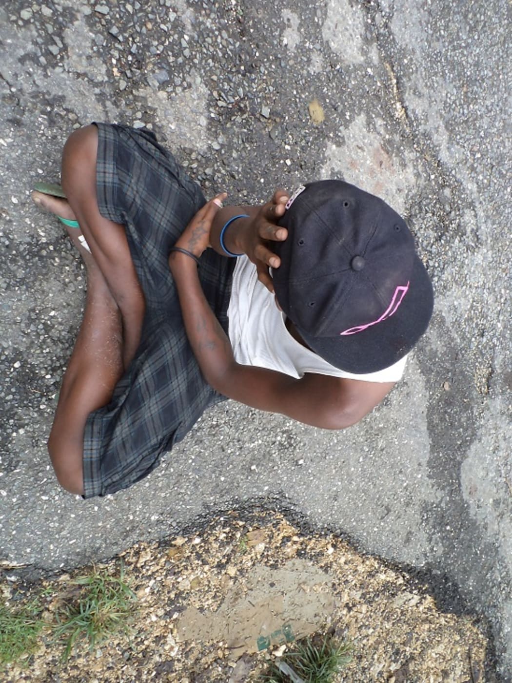 Youth @work held an exhibition of photos depicting youth unemployment in Honiara. "Because of no hope youth are then spun into a spiral of depression and substance abuse (this boy is 14 and this is a school day early afternoon and he is drunk).