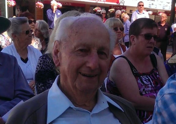 Earthquake survivor George Foulds attended the ceremony.
