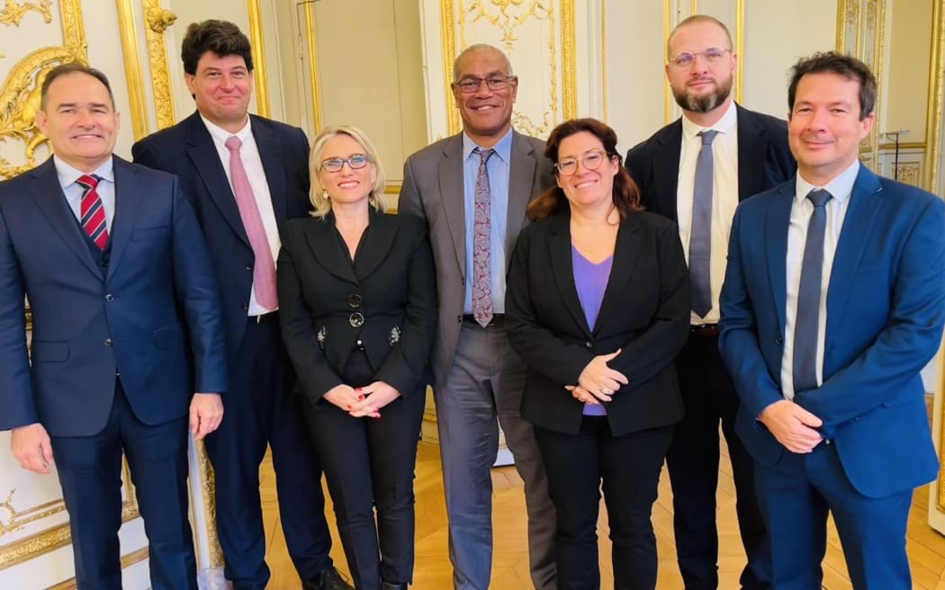 New Caledonia's Rassemblement Les Loyalistes delegation in Paris on 7 February 2025