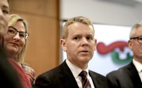 Labour leader Chris Hipkins visits the Ngāti Hine Health Trust in Kawakawa.