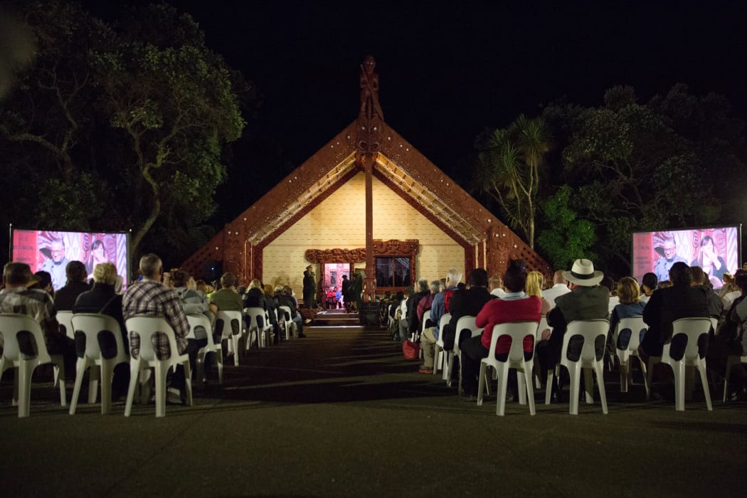 The Dawn Service taking place on the  Upper Marae at Waitangi. 6 February 2017.