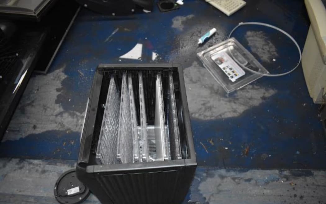 Police found the food dehydrator at the tip.