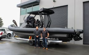 Chris Boyle, Fabrum and Will King, King Watercraft with the H2Ocean RIB.