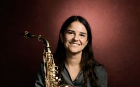 Saxophonist Alice Morgan
