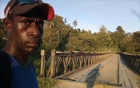 Joseph Monty who has been walking across Bougainville to raise funding for Arawa hospital
