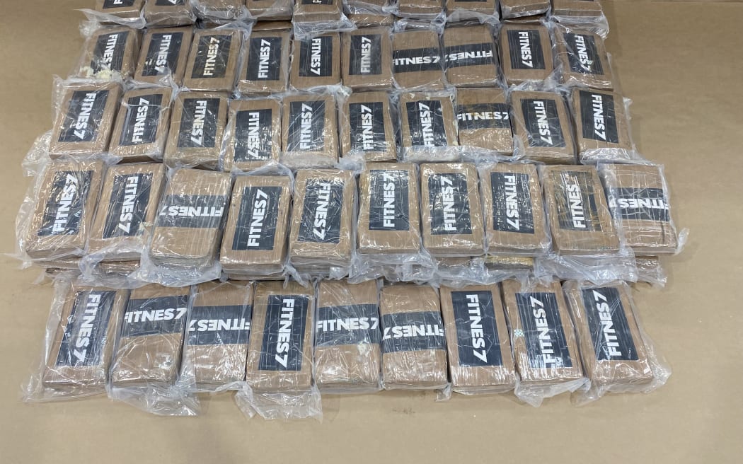 The operation resulted in the seizure of 140 kilograms of cocaine at the Ports of Auckland yesterday.