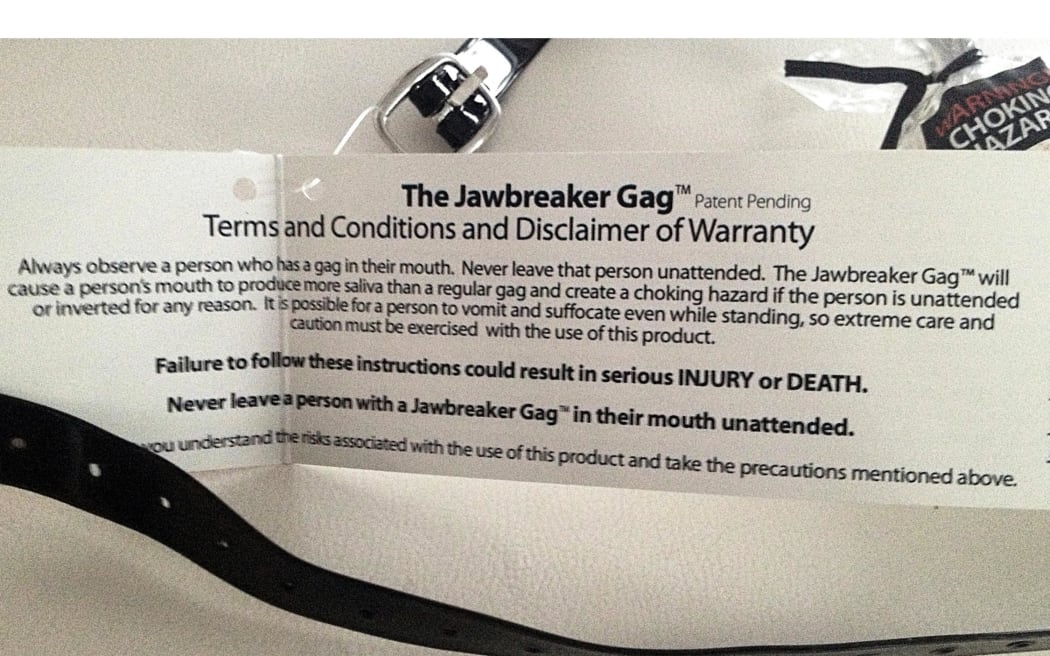 An undated photo from the personal collection of Jeffrey Epstein provided by the Democrats on the House Oversight Committee on 12 December, 2025, showing the label of a sex toy.