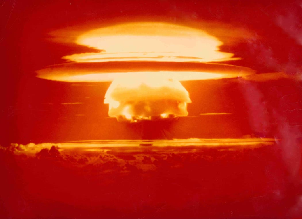 The Bravo hydrogen bomb test at Bikini Atoll on March 1, 1954 was the largest U.S. nuclear weapons test ever conducted. The 15 megaton blast exposed thousands of Marshall Islanders and Americans to radioactive fallout.